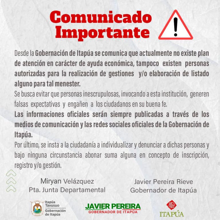 Comunicado Importante