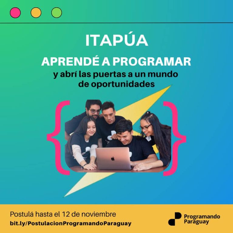 Secretaría departamental de juventud invita a Bootcamp gratuito de Programando Paraguay