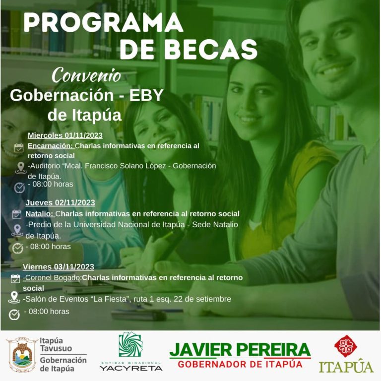 Reunión en el marco del retorno social de los beneficiarios con becas EBY – Gobernación de Itapúa
