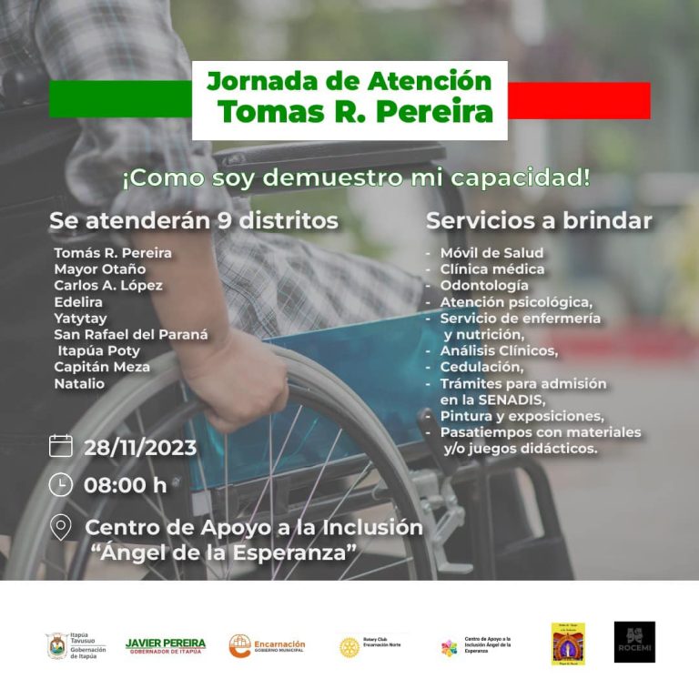 Jornada de atención exclusiva para personas con discapacidad de Itapúa