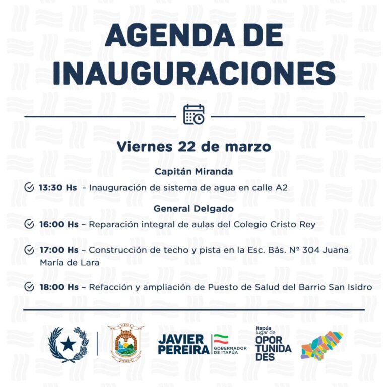 Agenda del Ejecutivo Departamental