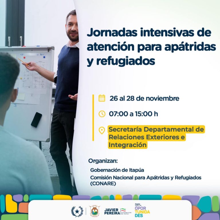 Gobierno de Itapúa y CONARE ofrecen jornadas intensivas de atención a través de la secretaria departamental de relaciones exteriores e integración