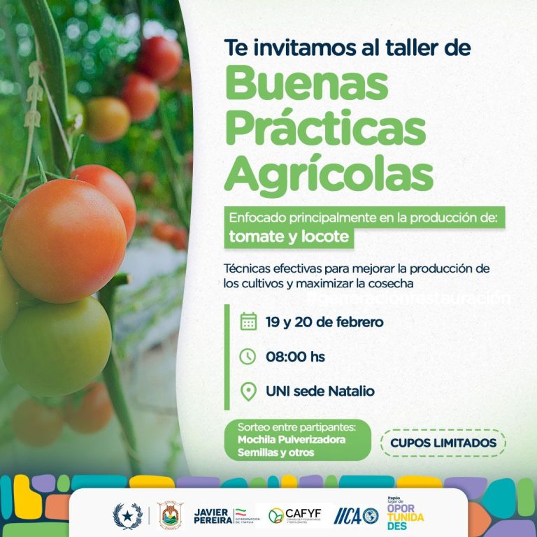 GOBIERNO DE ITAPÚA IMPULSA TALLER DE BUENAS PRÁCTICAS AGRÍCOLAS EN NATALIO