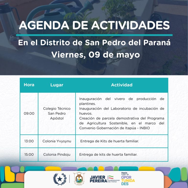 NUEVAS OPORTUNIDADES PARA PRODUCTORES EN SAN PEDRO DEL PARANÁ