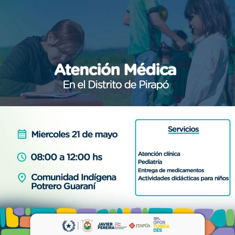 ¡JORNADA DE ATENCIÓN MÉDICA EN PIRAPÓ!