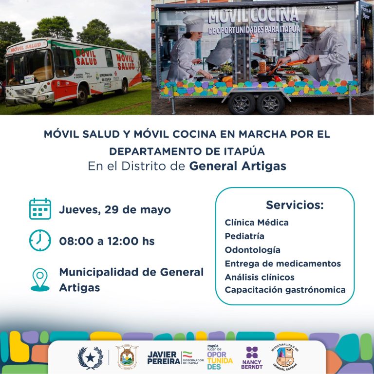 MÓVIL SALUD Y MÓVIL COCINA EN GENERAL ARTIGAS