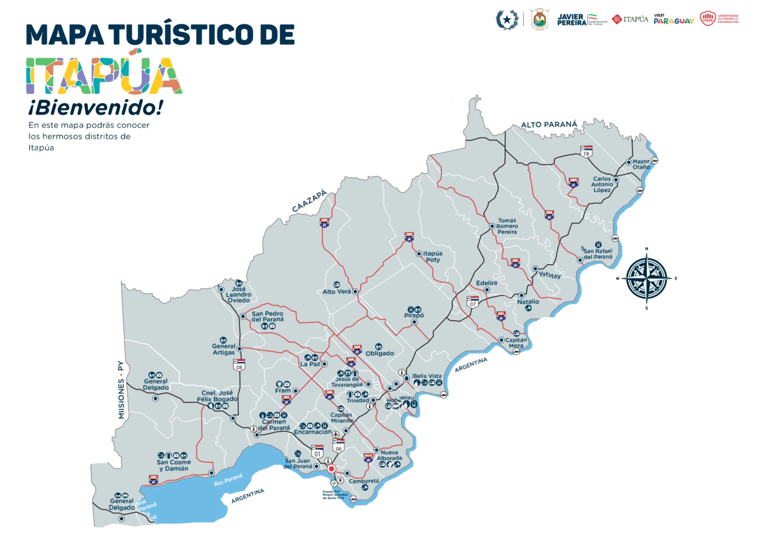 Mapa de Itapúa