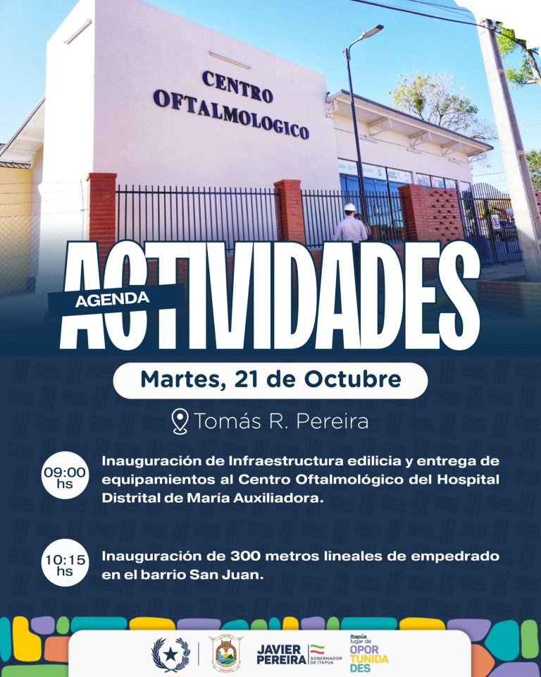 INAUGURACIÓN DEL CENTRO OFTALMOLOGÍCO DEL DISTRITO DE TOMÁS R. PEREIRA