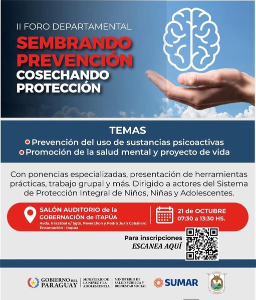 II FORO DEPARTAMENTAL: “SEMBRANDO PREVENCIÓN, COSECHANDO PROTECCIÓN”
